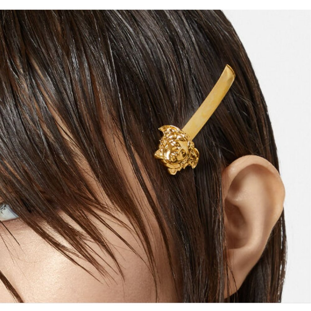 VERSACE Gold 'La tone Medusa' Hair Clip - Picture 2 of 9